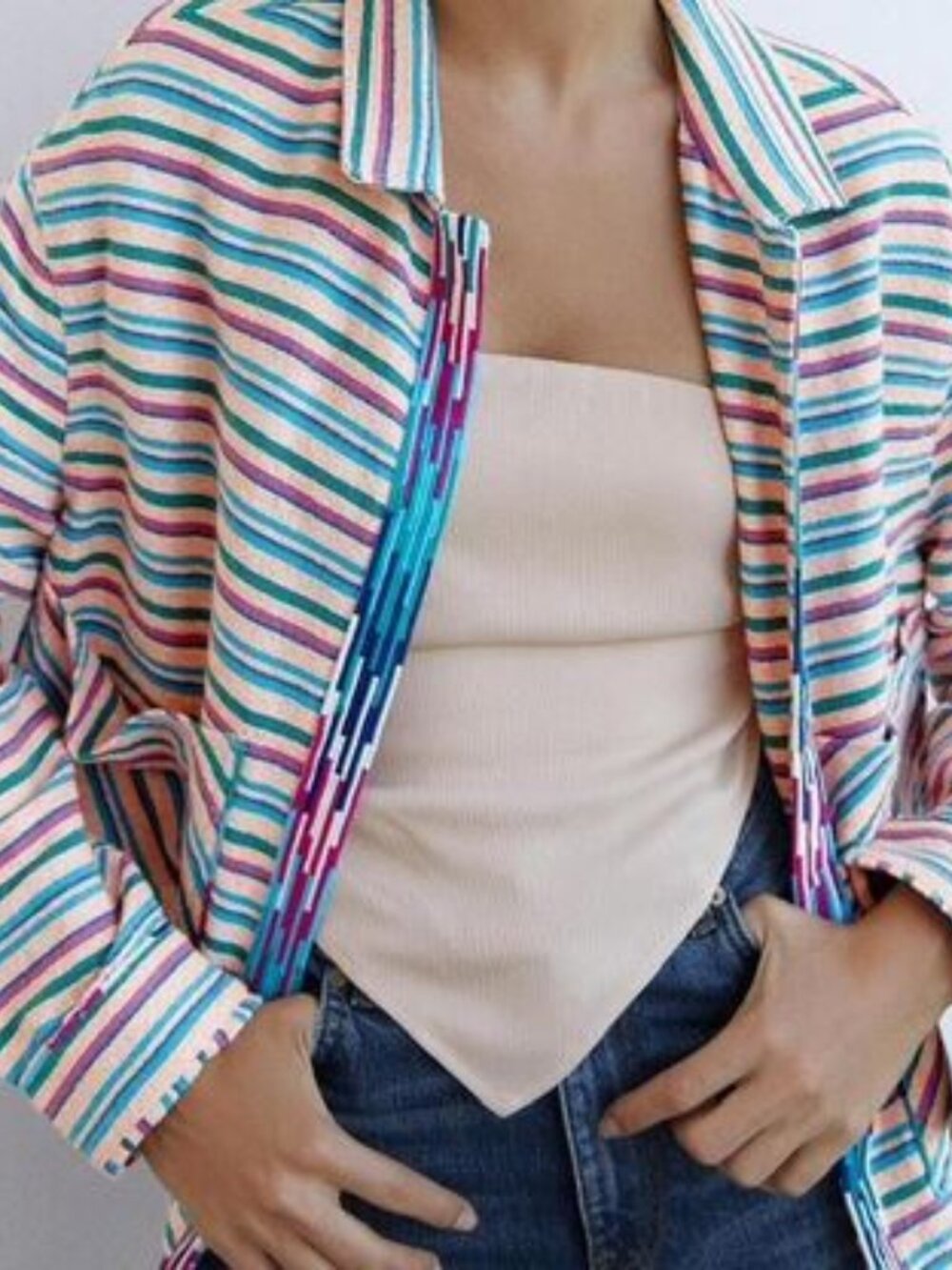 Zara textured weave jacket